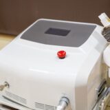 A photo of a professional laser hair removal machine, representing the medical and salon devices used for men’s VIO hair removal.