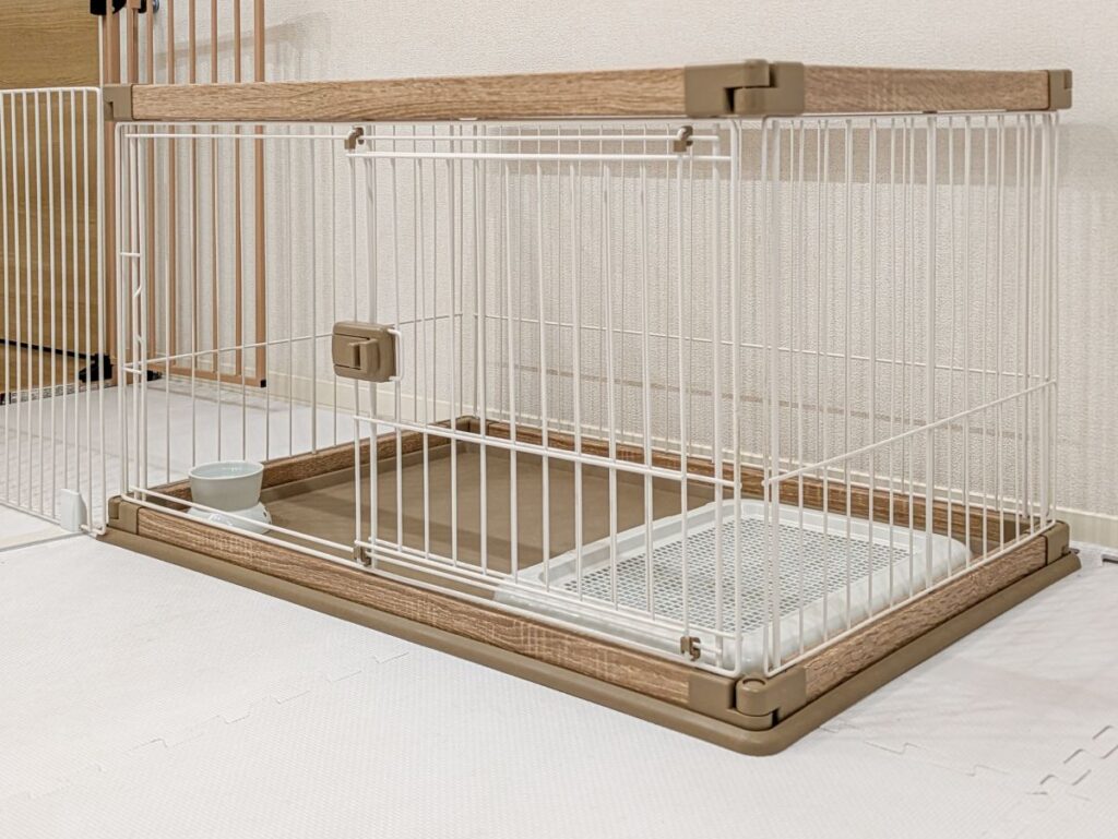 清潔で整ったペット用ケージの写真。快適な環境で過ごせる施設をイメージ。